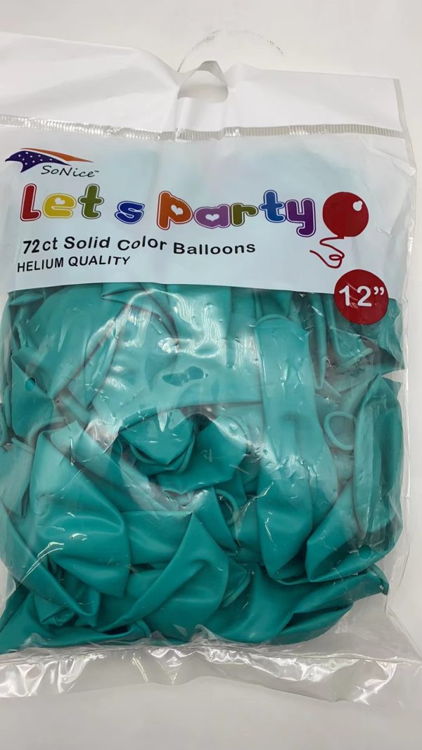 12″ Latex Balloons 72pcs, mint