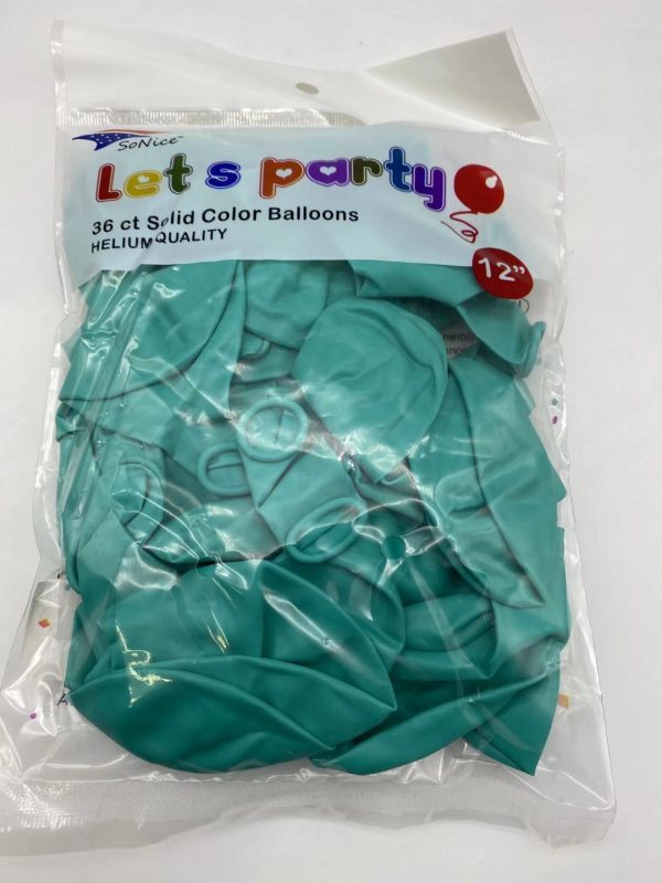 12" Latex Balloons 36pcs, mint