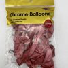 12" Chrome balloons red