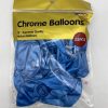 12" Chrome balloons blue