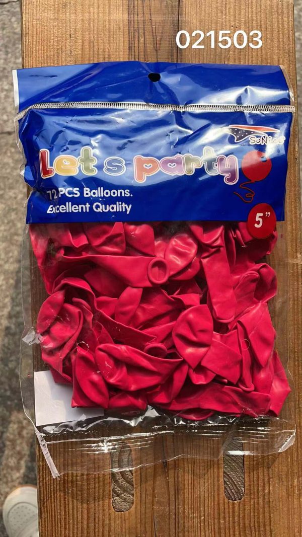 5″ Latex Balloons 72pcs, fuchsia