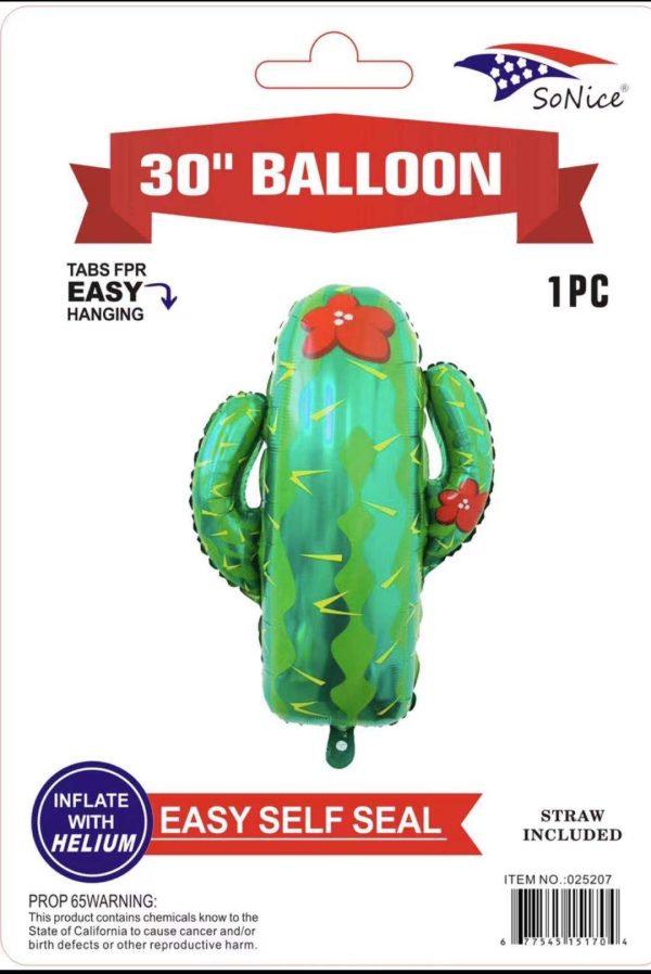 Themed Mylar Balloon 1pcs Cactus