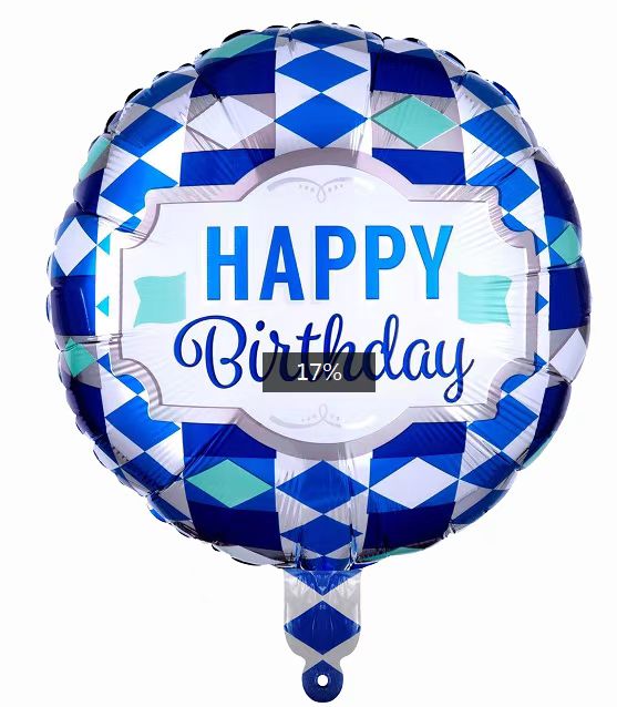 18″Mylar Balloons  HAPPY BIRTHDAY Diamond