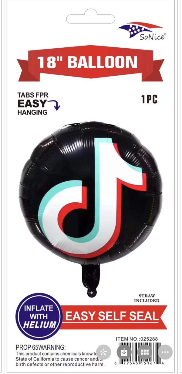 Themed Mylar Balloon 1pcs Tiktok