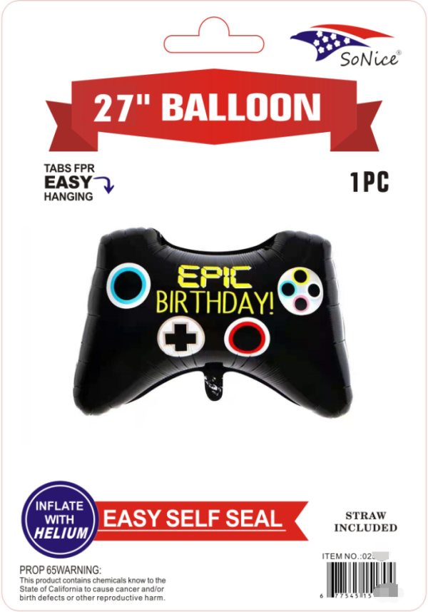 Themed Mylar Balloon 1pcs Game On 27inch