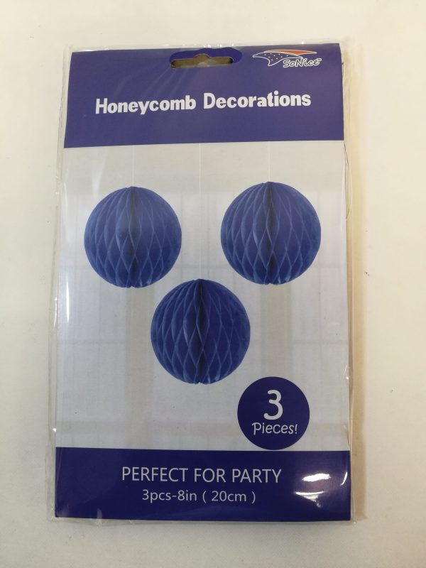 Honeycombs set 3pcs, royal blue