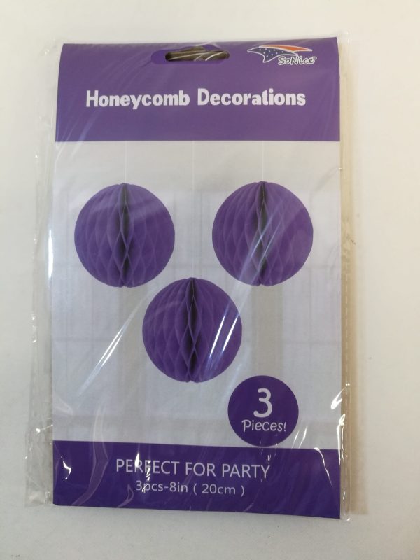 Honeycombs set 3pcs, purple