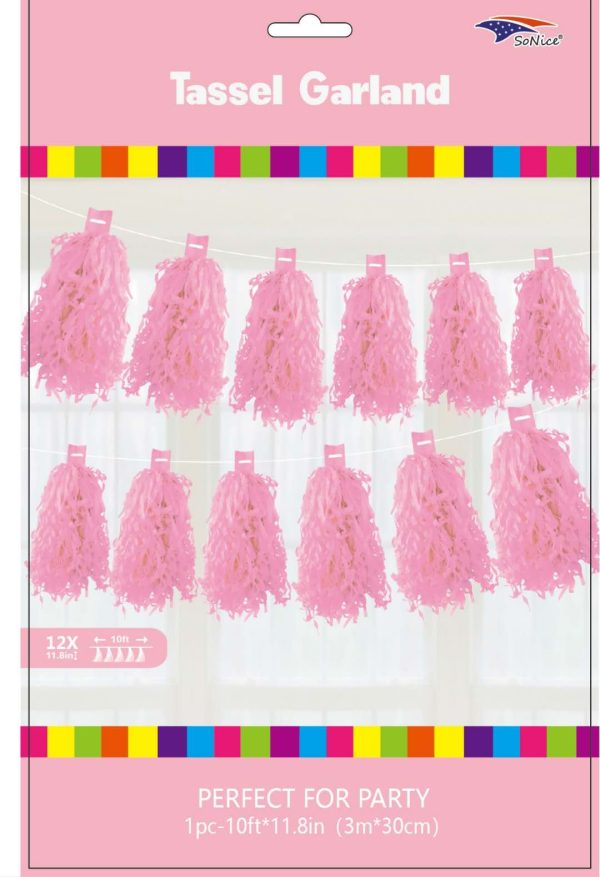 Tassel Garland by colors, light pink