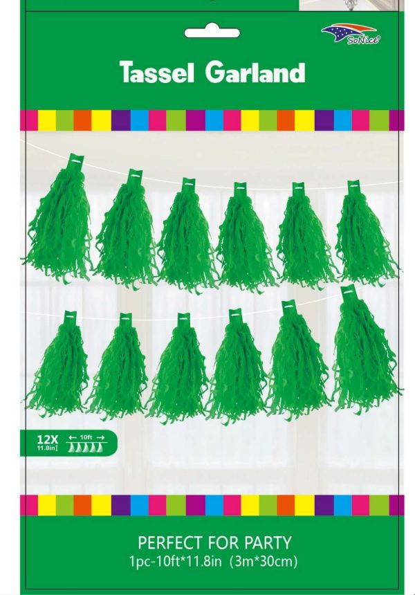 Tassel Garland by colors, emerald