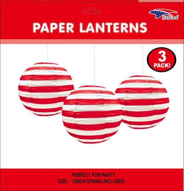 12" Themed Lanterns 3pcs Circus