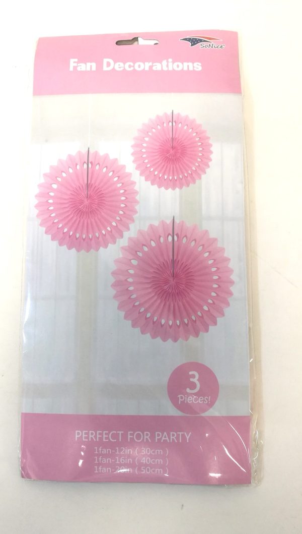 Tissue Paper Fans, light pink