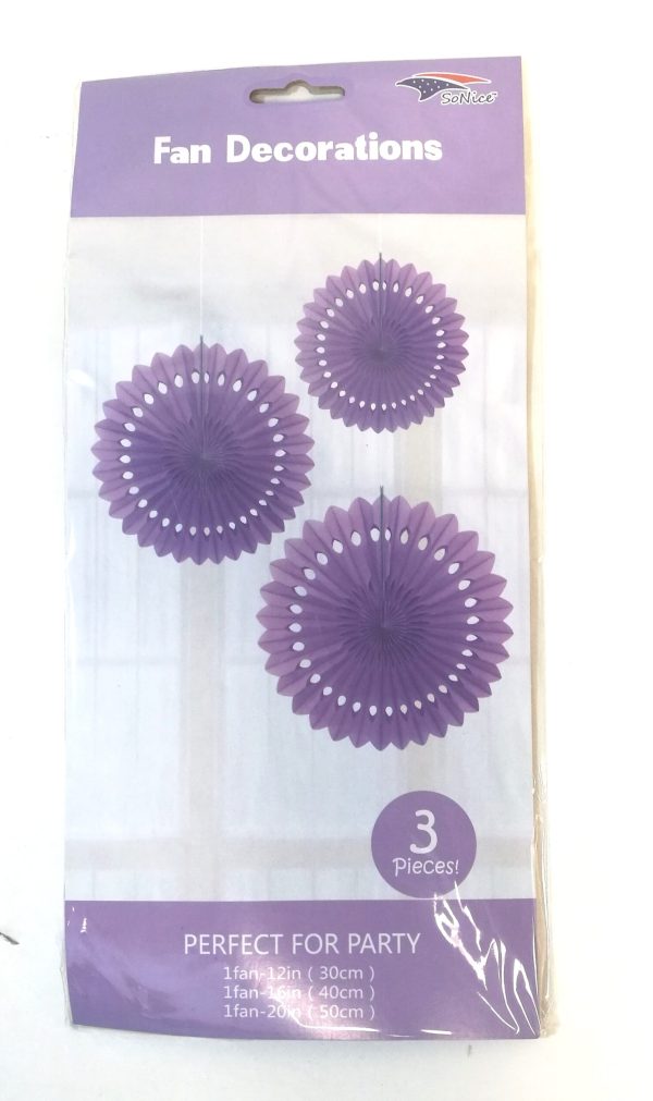 Tissue Paper Fans, lavender