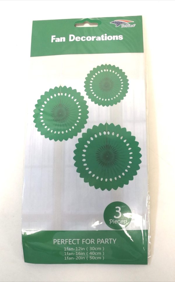 Tissue Paper Fans, emerald