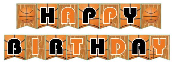 Themed Party Banner, HBD Basketball