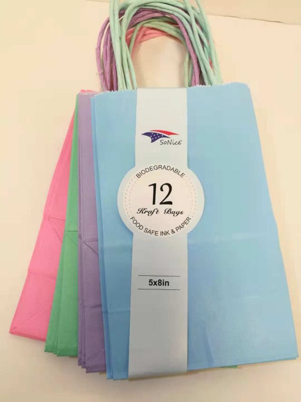 Party Craft Bags pack of 12PCS  Large Pastel mix