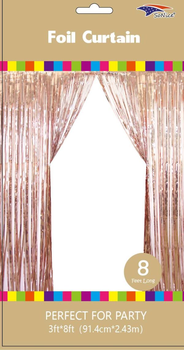 Metallic Fringe Curtain, Champagne