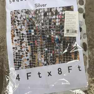 Metallic Sequin Backdrop/Table cover, SILVER
