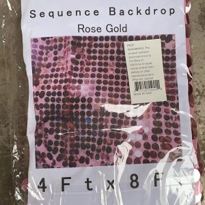 Metallic Sequin Backdrop/Table cover, ROSE GOLD