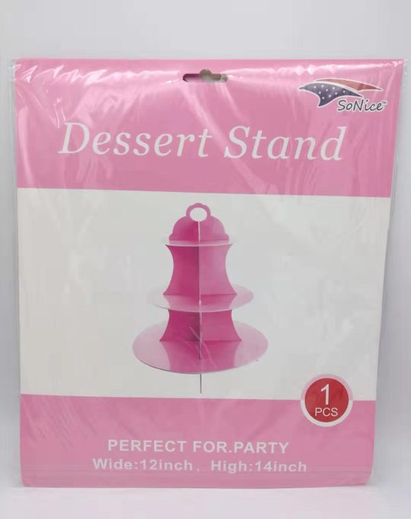 3 Layers Dessert Stand, light pink