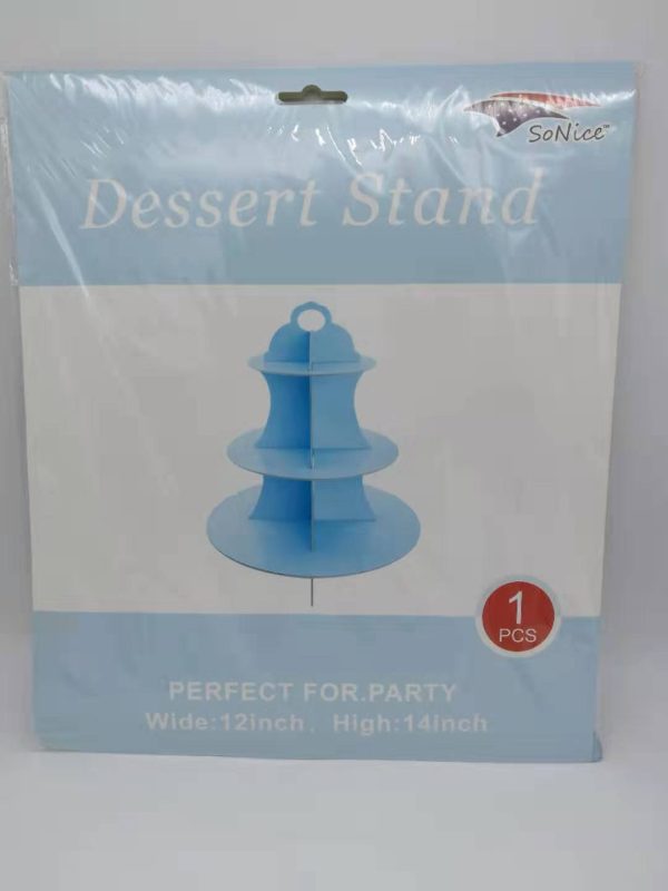 3 Layers Dessert Stand, light blue