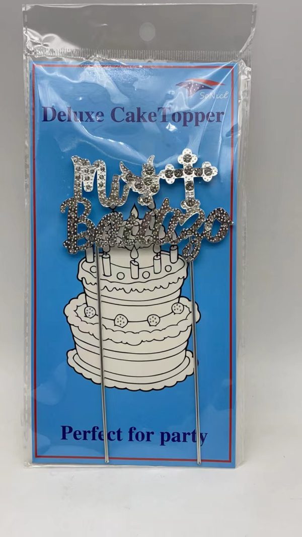 Rhinestone Deluxe Cake Topper  Mi Bautizo