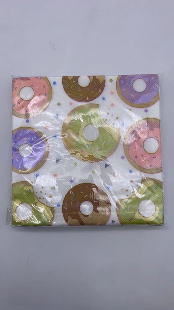 Themed Paper Napkins, 24CT Donut