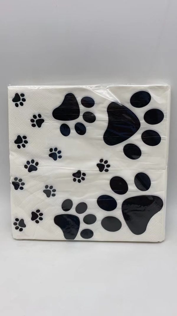 Themed Paper Napkins, 24CT Dog Paws