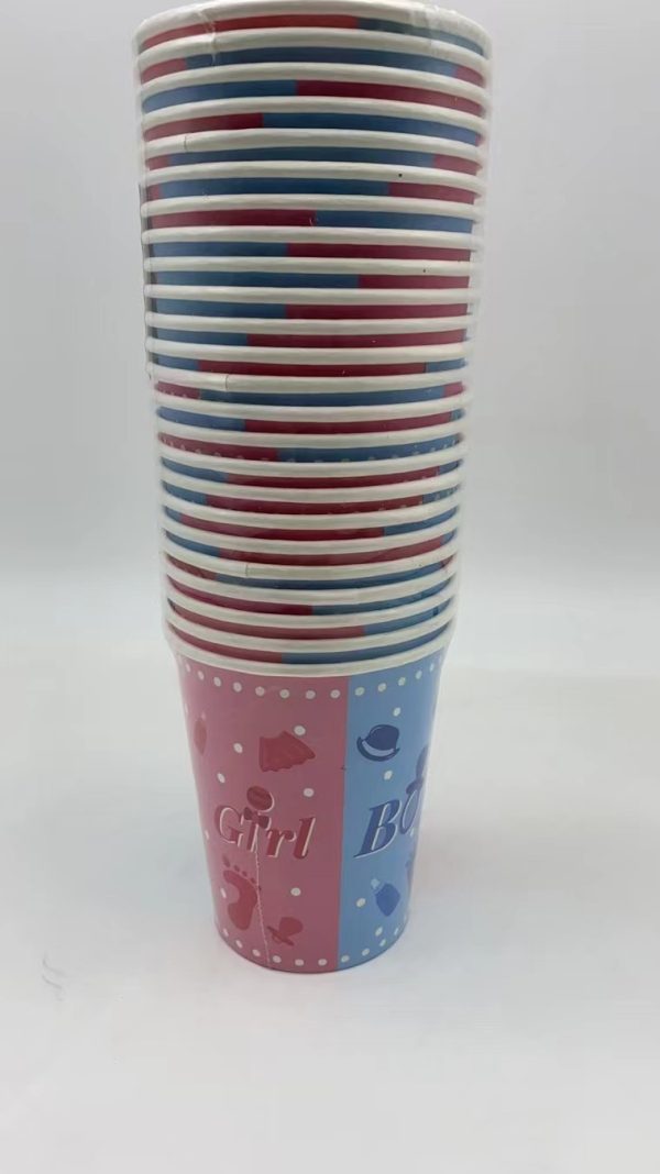 9OZ Themed Paper Cups 24 CT  Gender Reveal