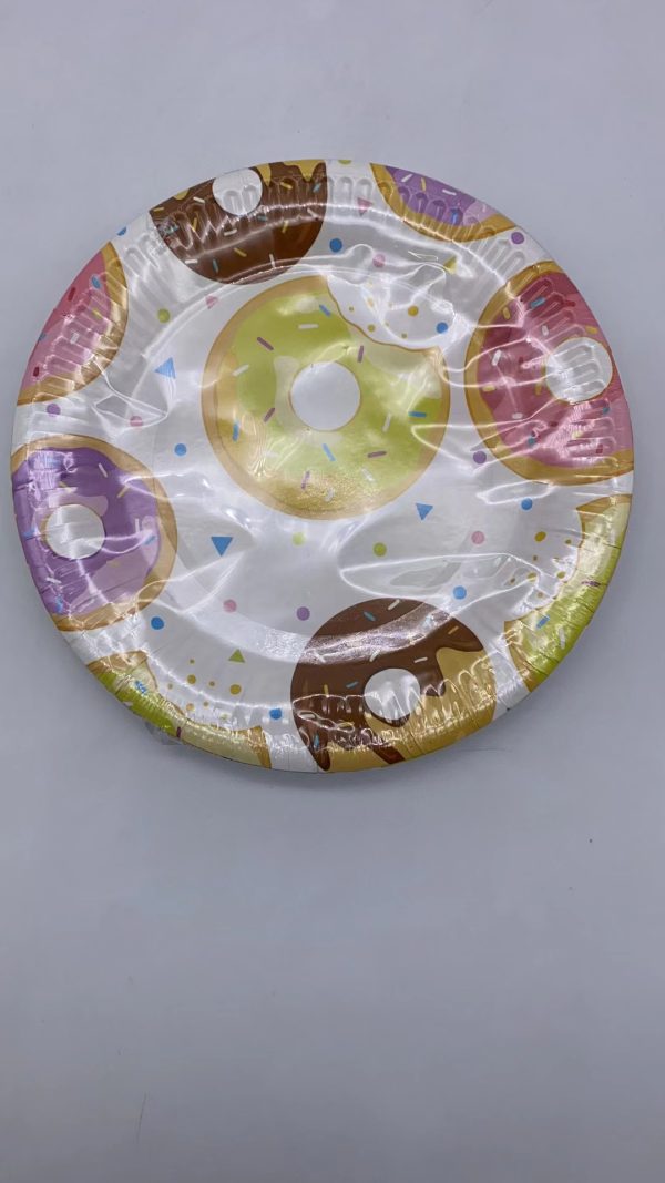 Themed Paper Plates 7", 24 CT Donut