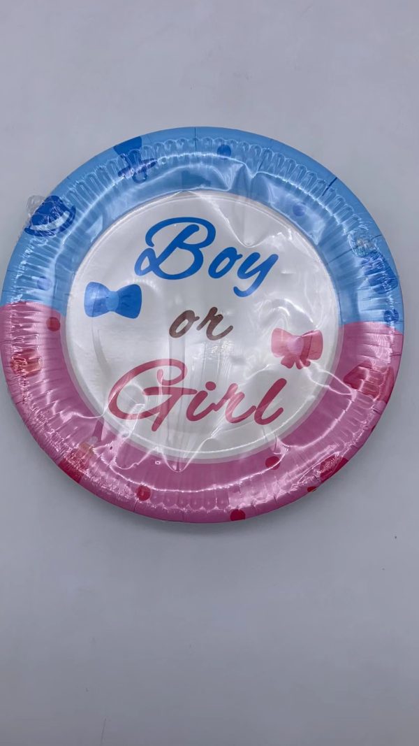 Themed Paper Plates 7", 24 CT Gender Reveal