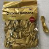 5" Chrome balloons gold