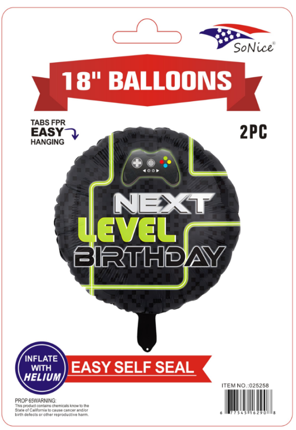 Themed Mylar Balloon 2pcs Game On