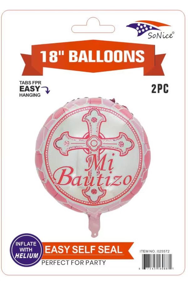 Mi Bautizo Latex Balloons