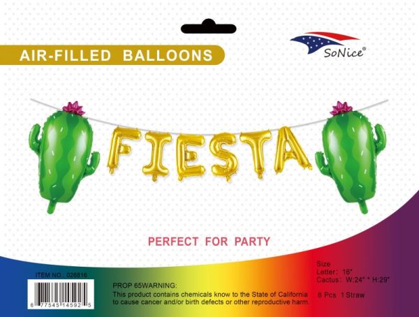 Mylar Balloon Banner kit Fiesta