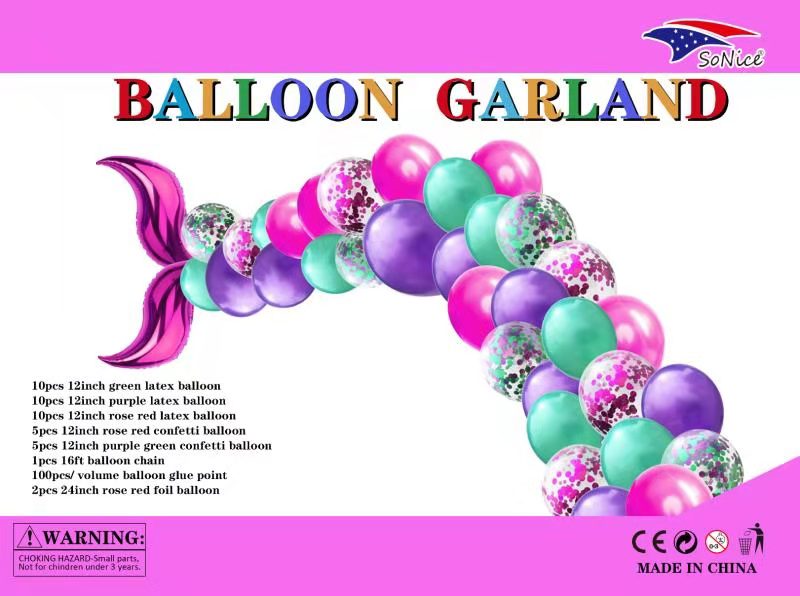 ariel balloon garland