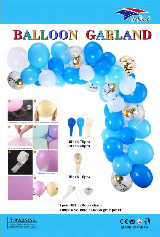 blue and white balloons wholesale