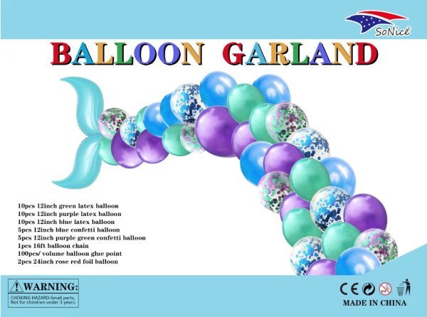 fish party balloons garland