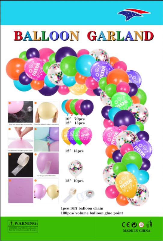 fiesta balloons garland