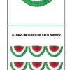 6PCS Fans Banner Red/White/Green