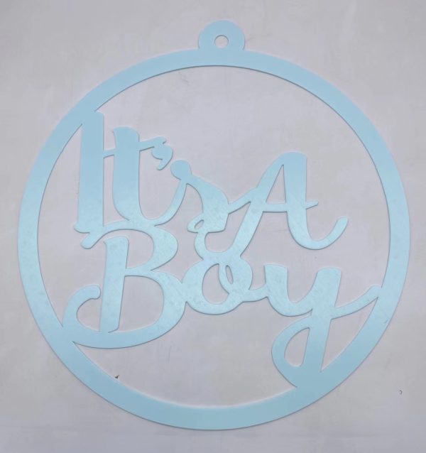 Acrylic Round Sign, Baby  Shower It's a Boy