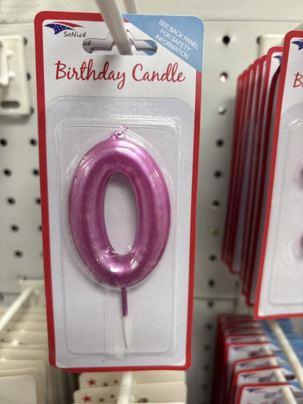 Metallic Birthday Number Candle 0 to 9 and ?