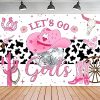 Vinyl Party Backdrop Banner Cowgirl