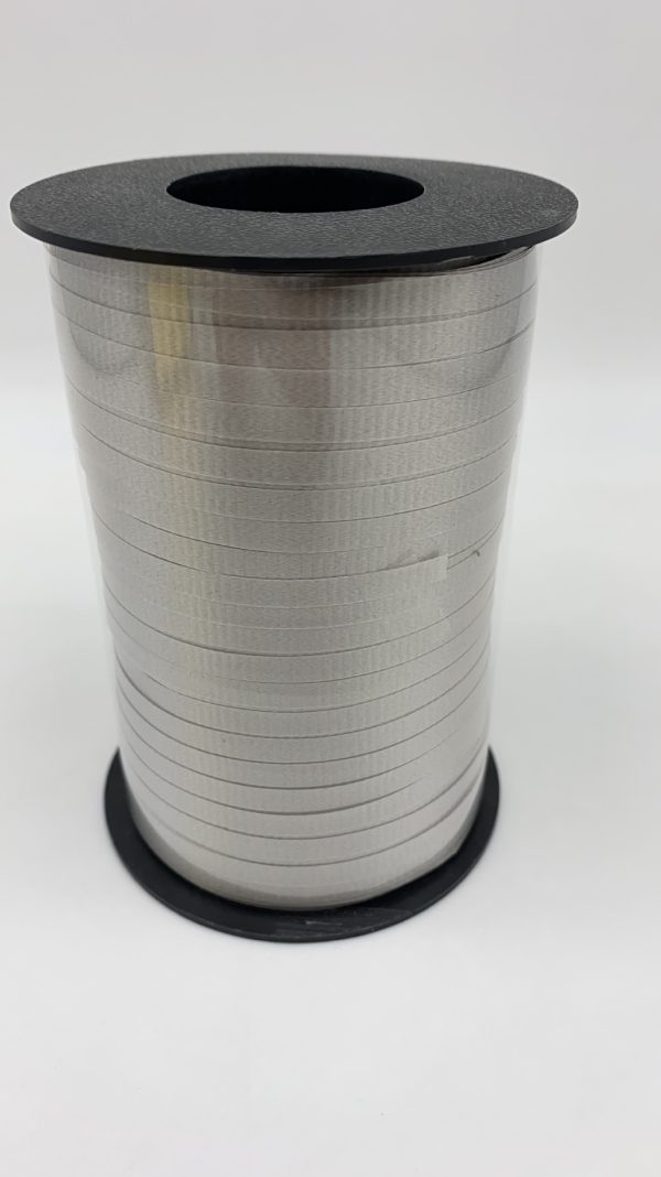 Silver Curling Ribbon - 500yds - Helium Xpress Balloon Wholesale