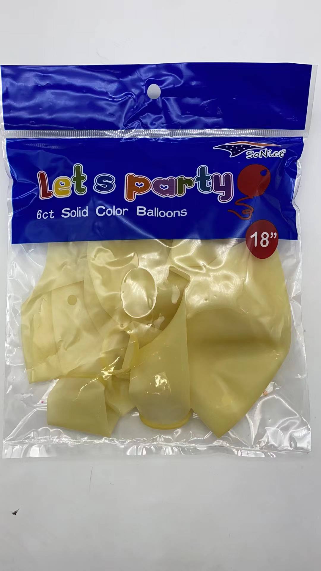 Sachet de 6 ballons latex taille 11 (28 cm) 10 ans - Ambiance-party