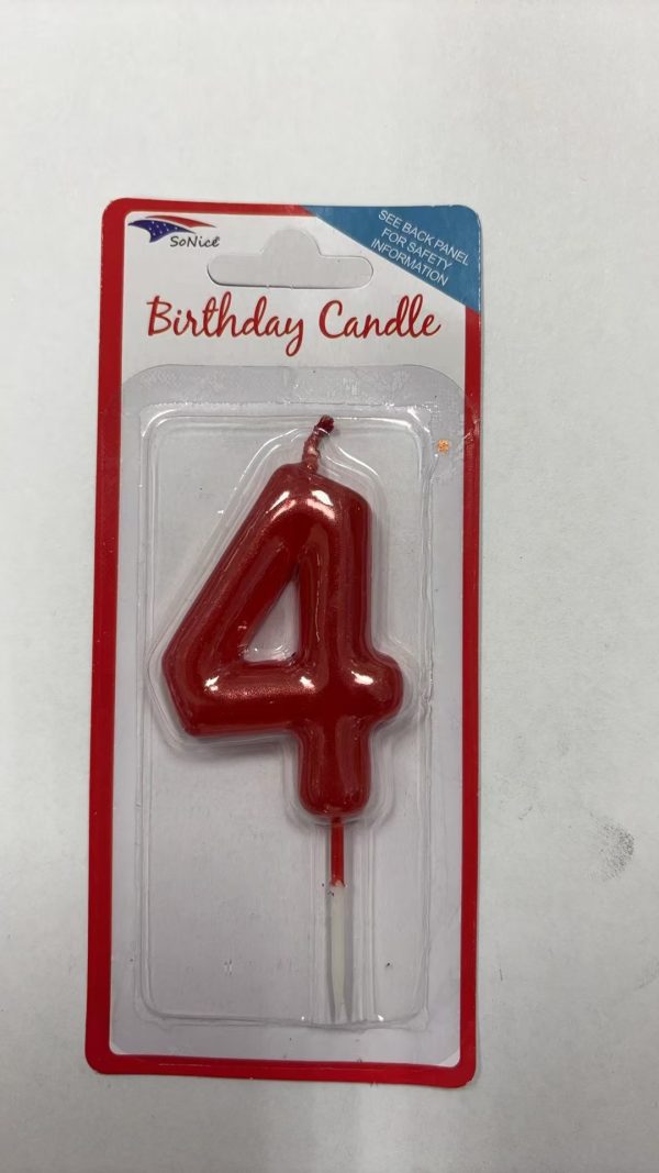 Metallic Birthday Number Candle 0 to 9