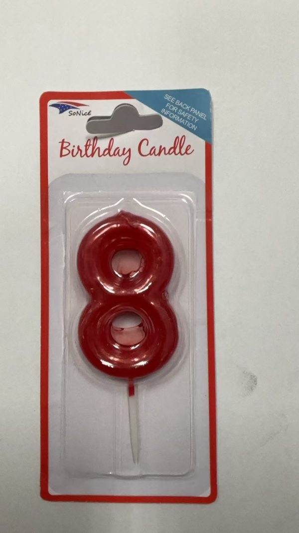 Metallic Birthday Number Candle 0 to 9