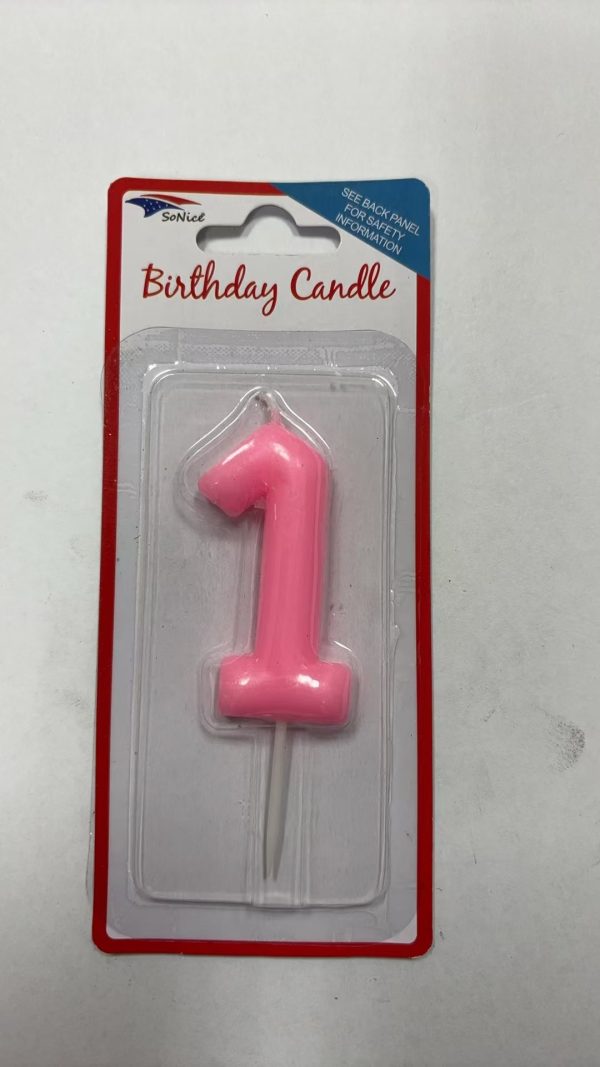 Metallic Birthday Number Candle 0 to 9