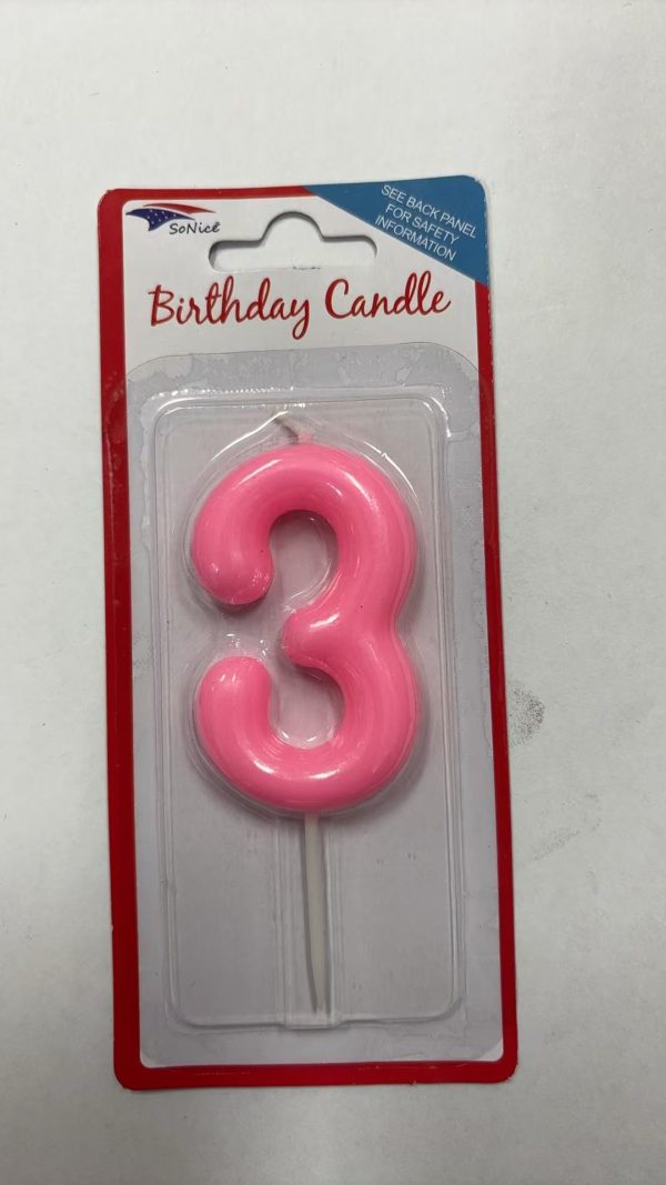 Metallic Birthday Number Candle 0 to 9