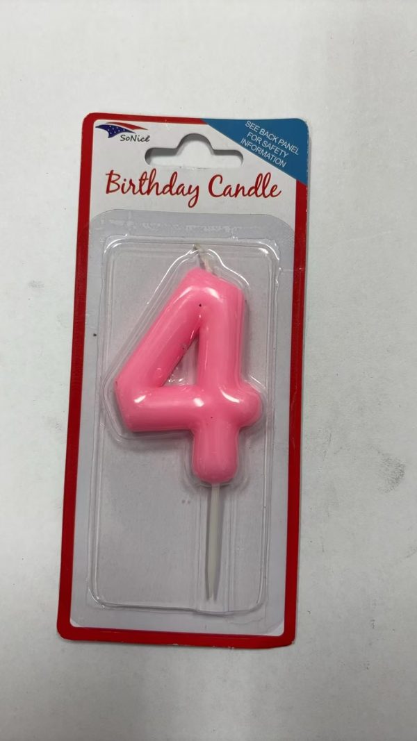 Metallic Birthday Number Candle 0 to 9