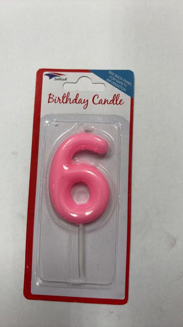 Metallic Birthday Number Candle 0 to 9